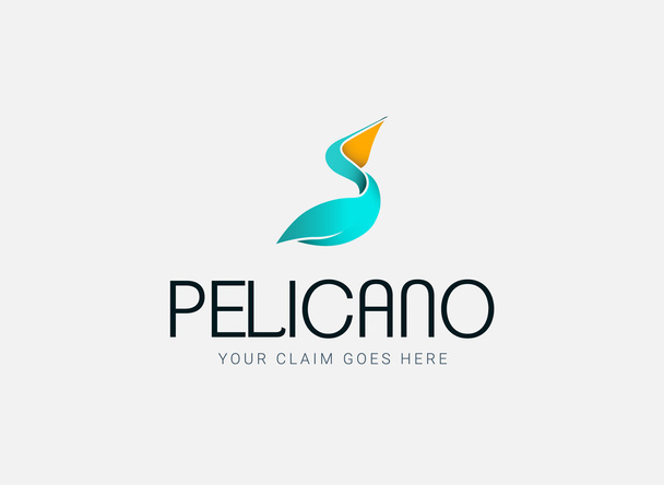 empresa insignia de Pelican - Vector, imagen