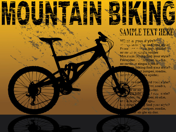 Flyer für Mountainbiker - Vektor, Bild