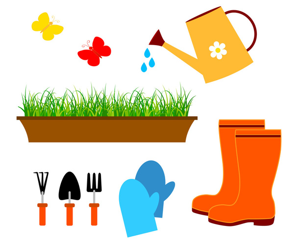 εργαλεία κηπουρικής - Διάνυσμα, εικόνα