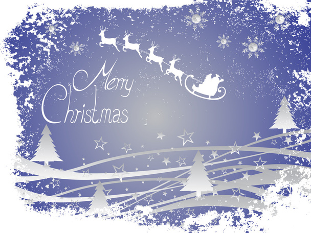 Escena de invierno - tarjeta de Navidad
 - Vector, Imagen