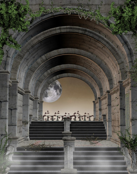 Gothic corridor - Photo, Image