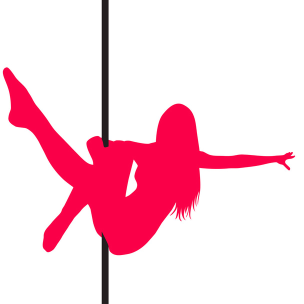 ポール ダンサーのセクシーなシルエット。ベクトル図  - ベクター画像