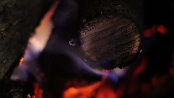 oheň v grilu - Záběry, video