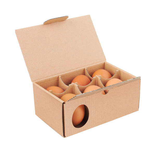 Pahvilaatikko, jossa munat
 - Valokuva, kuva