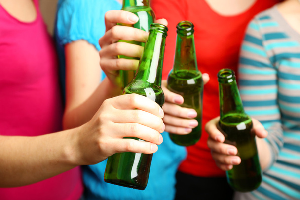 Beer in female hands, closeup - Zdjęcie, obraz