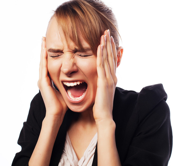 angry screaming businesswoman - Foto, Bild