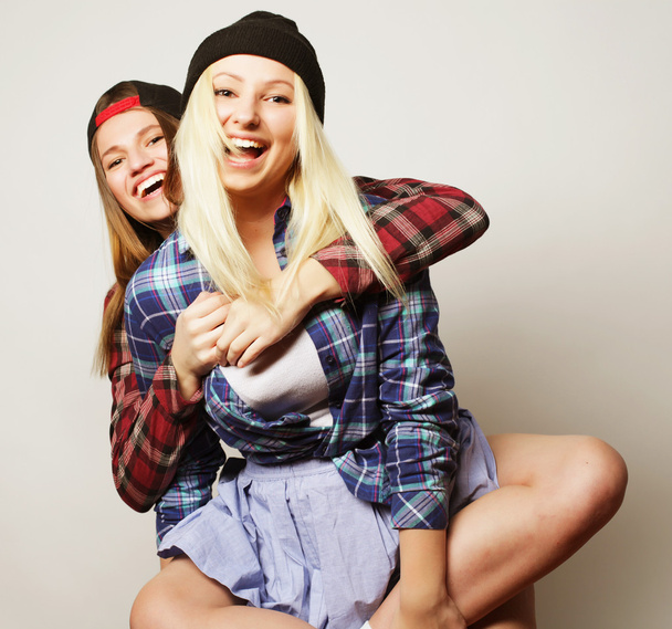 two pretty teen girlfriends - Фото, зображення