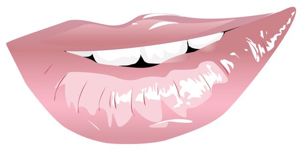 różowe usta - Wektor, obraz