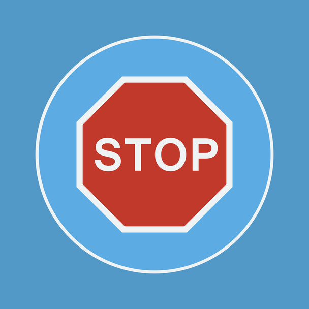 Zastavit provoz znamení ikonu - Vektor, obrázek