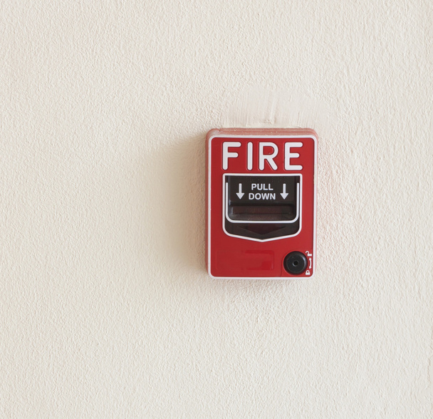 Emergency button fire break glass - Photo, Image