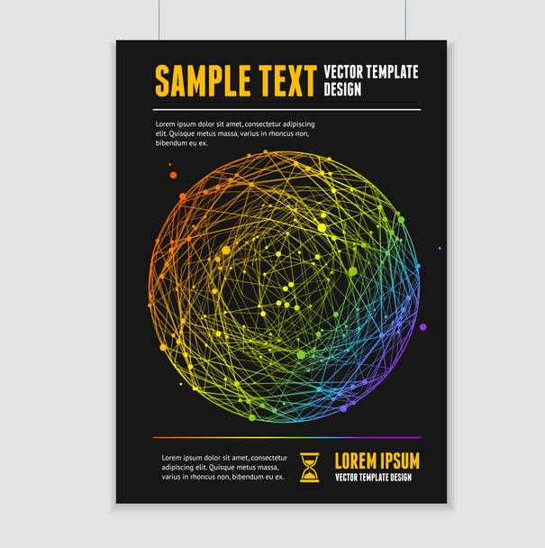 Vector abstract rainbow sphere brochure design templates - Vektor, obrázek