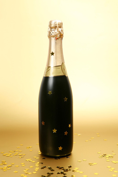 Champagne and confetti stars - Foto, Imagen