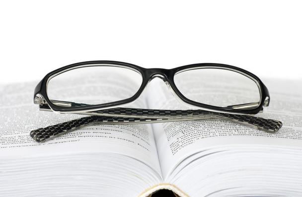 Glasses and book - Foto, imagen