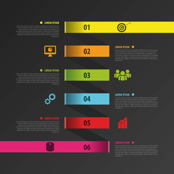 Infographic σπείρα επιχειρηματικό πρότυπο με ετικέτες χαρτί. Διάνυσμα - Διάνυσμα, εικόνα