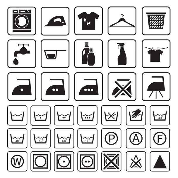 laundry and washing icon - Vector, Image