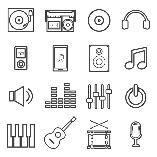 line music icon - Вектор,изображение