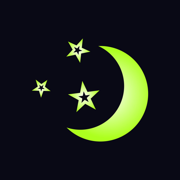 Moon icon vector - Vector, Imagen