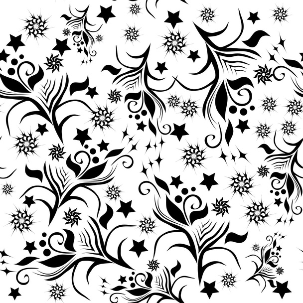abstract pattern with flowers - Vector, afbeelding