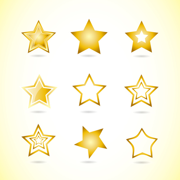 Yellow star logo icon symbol set - Vettoriali, immagini