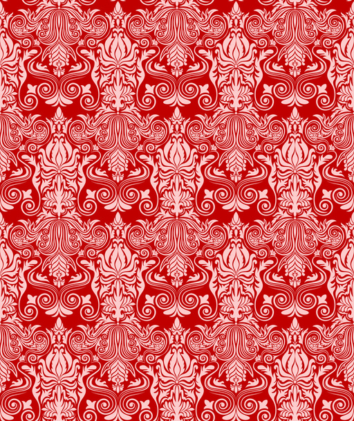 Vintage damask seamless background. Floral motif pattern. - Vektor, Bild