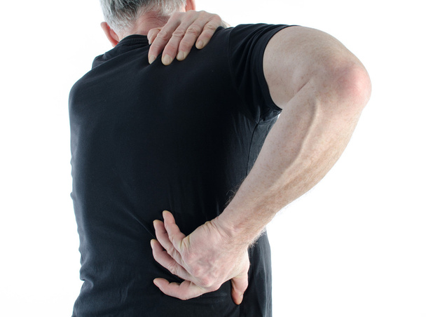 férfi hátfájással - Fotó, kép