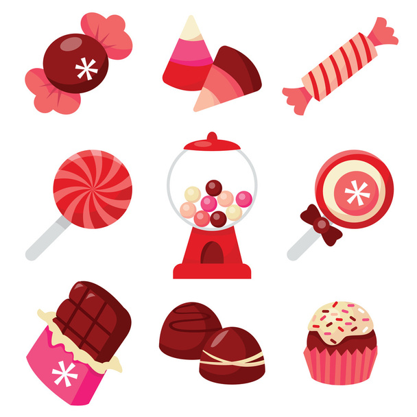 csokoládék és édességek - Vektor, kép