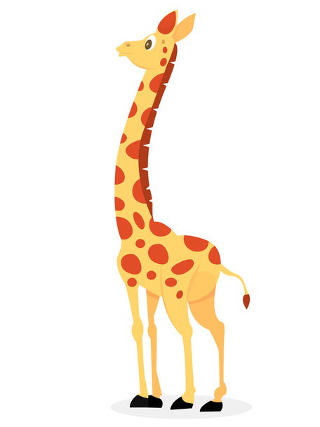 Cartoon Giraffe Looking Back - Вектор,изображение