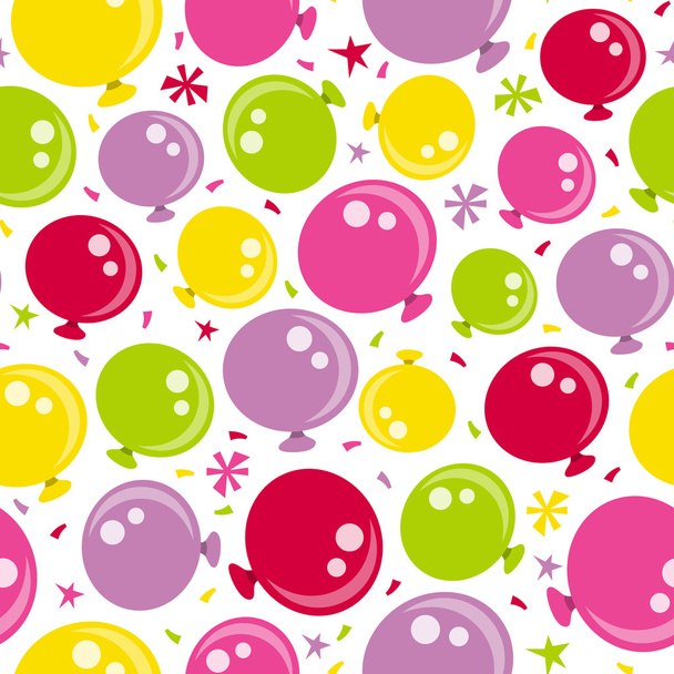 Tiempo de fiesta retro globos sin costura patrón de fondo
 - Vector, Imagen