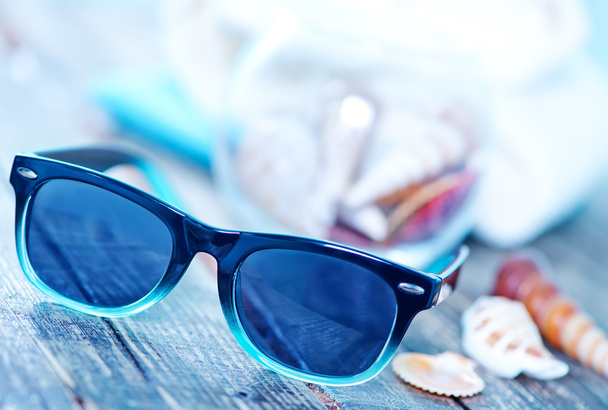 sun glasses and flip flops  - Fotografie, Obrázek