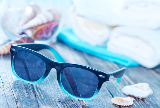 sun glasses and flip flops  - Fotografie, Obrázek