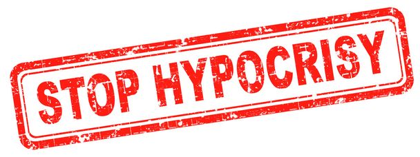 parar a hipocrisia
 - Foto, Imagem