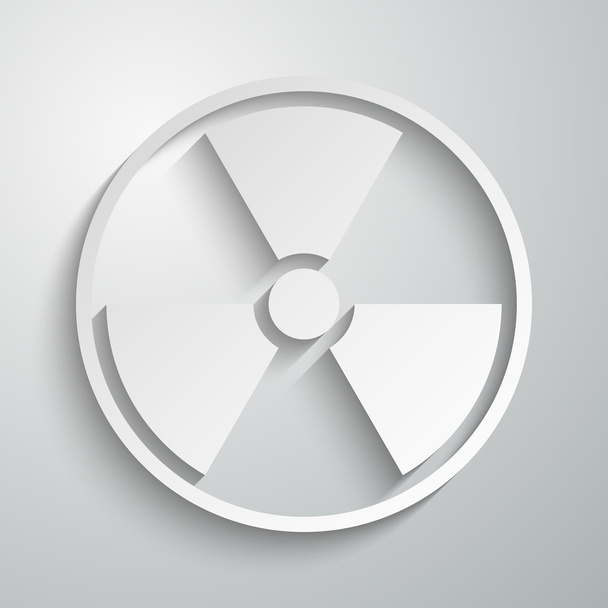 Vector illustration of a radiation sign paper - Vector, afbeelding