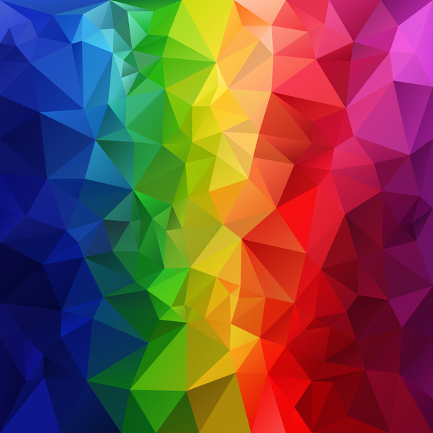 Векторний багатокутний візерунок - трикутний дизайн у повному спектрі веселкових кольорів - вертикальна смуга
 - Вектор, зображення