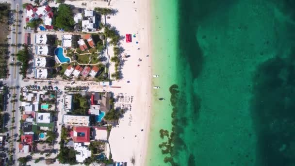 Vue par drone de Puerto Morelos, Mexique - Séquence, vidéo