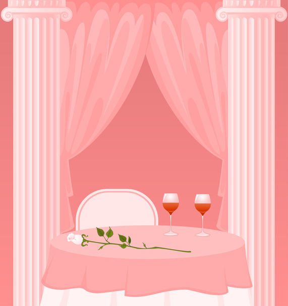 Pink interior is in a restaurant - Foto, Imagem