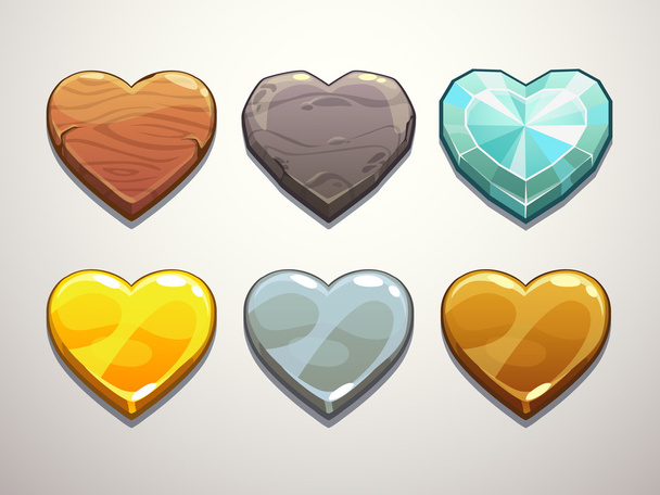Set of different hearts - Вектор, зображення