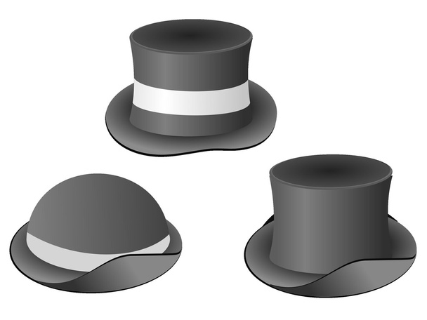 Collection of vector images of hats - Διάνυσμα, εικόνα