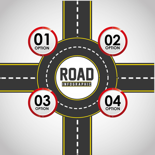 road infographics - Vetor, Imagem