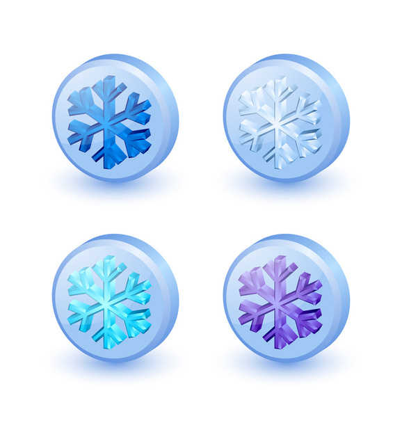 Snowflake icons - Vector, imagen