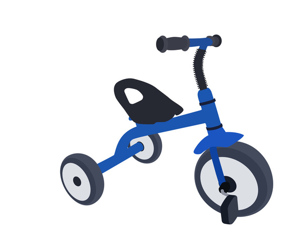Bicicleta infantil con tres ruedas. Aislado
 - Vector, Imagen