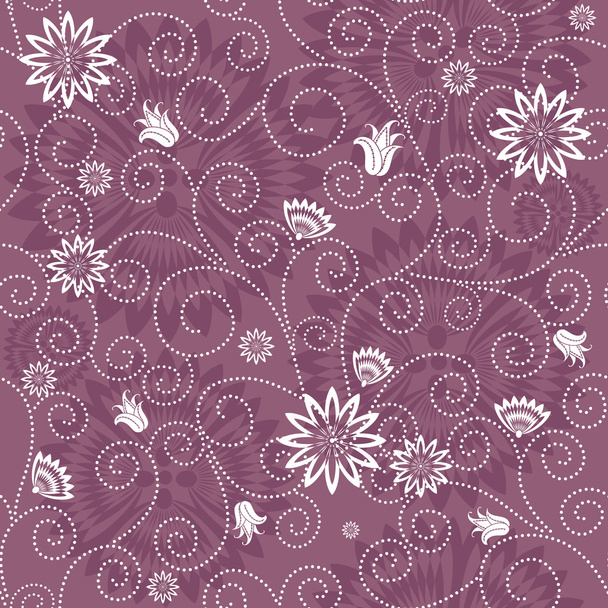 Gentle violet seamless floral pattern - Vector, Image