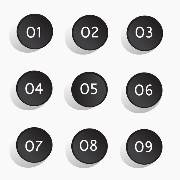 番号ボタン ベクトル設計 - ベクター画像
