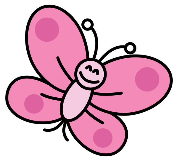 Funny butterfly - Вектор,изображение