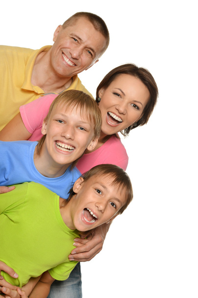 Happy family of four - Фото, зображення