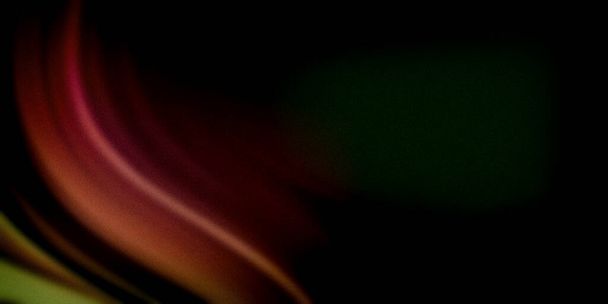 Deep swirls of red and green against a dark background create a mysterious, vibrant abstract gradient, ideal for dynamic designs - Photo, Image