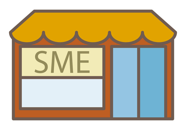 Almacenar o locales de pequeñas y medianas empresas. - Vector, imagen