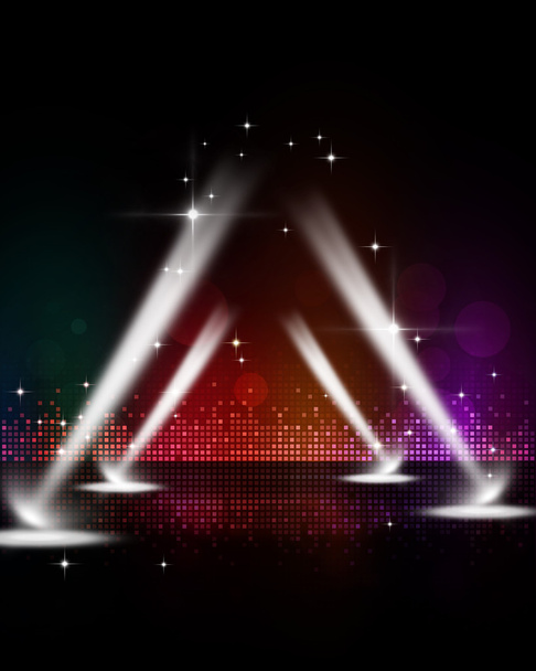 Scheinwerfer auf der Disco-Bühne - Foto, Bild
