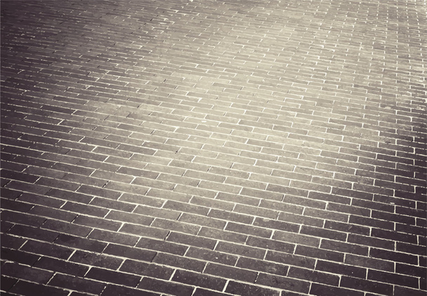 Calle de piedra de ladrillo marrón claro. Paseo lateral, textura del pavimento
 - Vector, Imagen