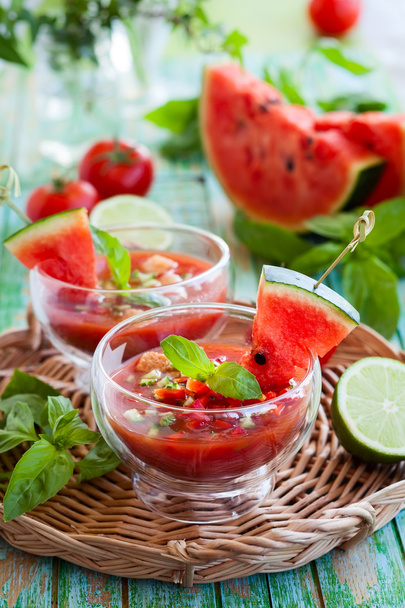 Watermelon Tomato Gazpacho - Photo, image