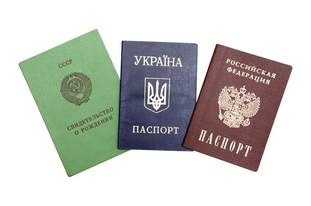Ukrayna ve Rus pasaportu - Fotoğraf, Görsel